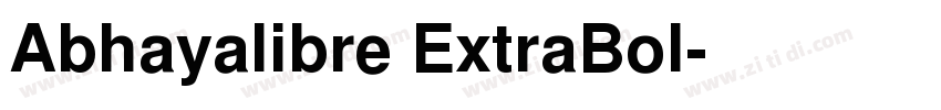 Abhayalibre ExtraBol字体转换